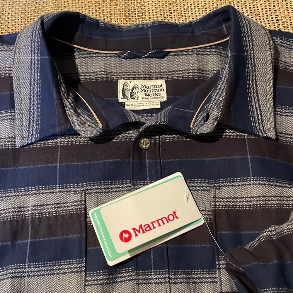 Marmot Ridgefield Hvywt Flannel Size XL Shirt, NWOT